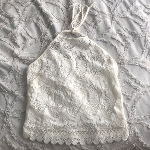 Womens white halter top